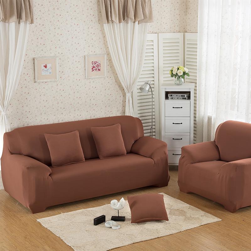 Husă de canapea Nordică dintr-o singură bucată din mătase de lapte - Pernă de culoare uni pentru toate anotimpurile