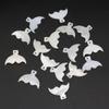 5Pcs, White Natural Shell Pendant, Fashion Handmade Fish Tail Shells Charms, 1.7×2.3cm, for DIY Necklace Accessories, Creative Jewellery Making