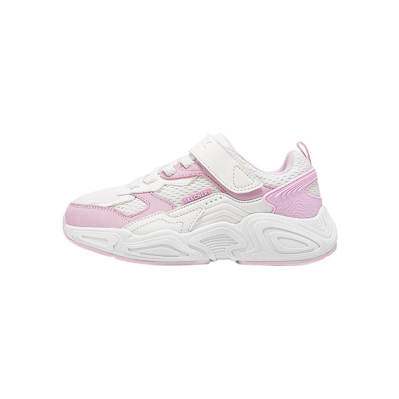 Skechers Kids Windproof Protective Durable Warm Low-Top Casual Shoes Kids sneaker White Pink 310930L-WPK 27.5