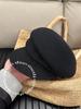 Spring/Summer/French Straw Soft Version Pleated Newsboy Hat Washable Foldable Retro Daughter Beret Women