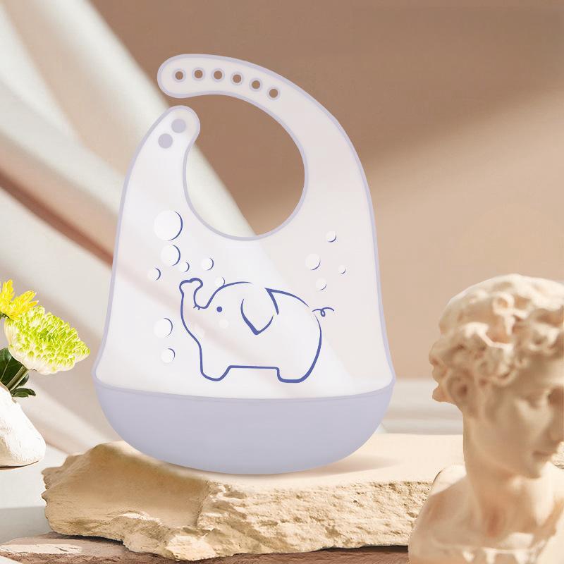 

Водонепроницаемые нагрудники, детские силиконовые нагрудники, тряпки для отрыжки, регулируемый фартук для кормления, полотенце для слюны белый/фиолетовый