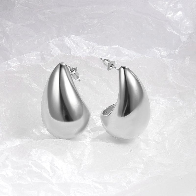Elegant Gold Plated Waterdrop Earrings Minimalist Shiny Dangle Drop Earrings Versatile Fashion Jewelry For Women Daily Wear