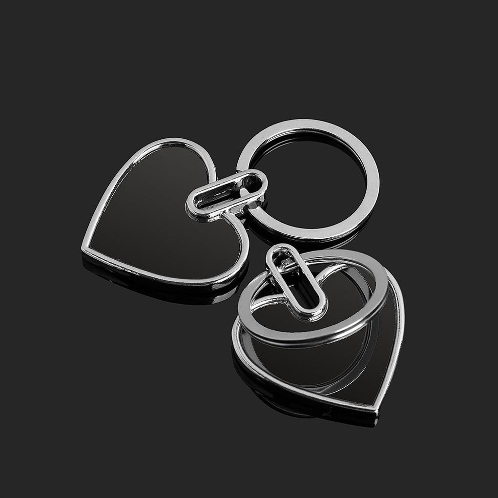 Black Heart Keychain Keyring Metal Car Key Holder