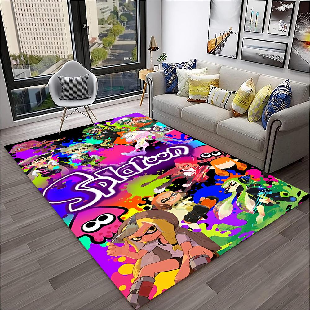 

3D Games Splatoon3,PC Gamer Cartoon Carpet Rug for Home Living Room Bedroom Sofa Doormat Decor,kids Area Rug Non-slip Floor Mat 40x60cm