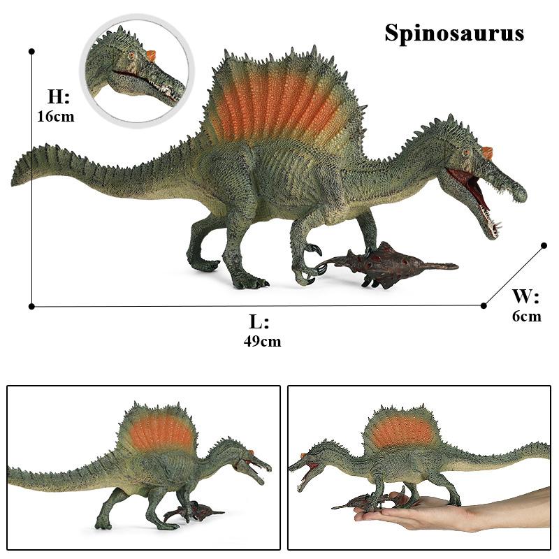 Oenux New Jurassic Dinosaur Brinquedo Spinosaurus Action Figures Open Mouth Tyrannosaurus Animals Model Collection Kid Toy Gift