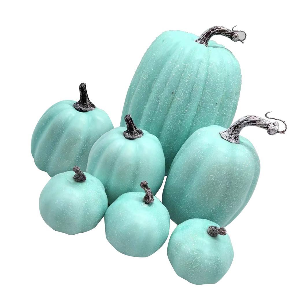 7 Pcs Artificial Pumpkin Cute Lifelike Foam Pumpkins for Autumn Holiday Decor