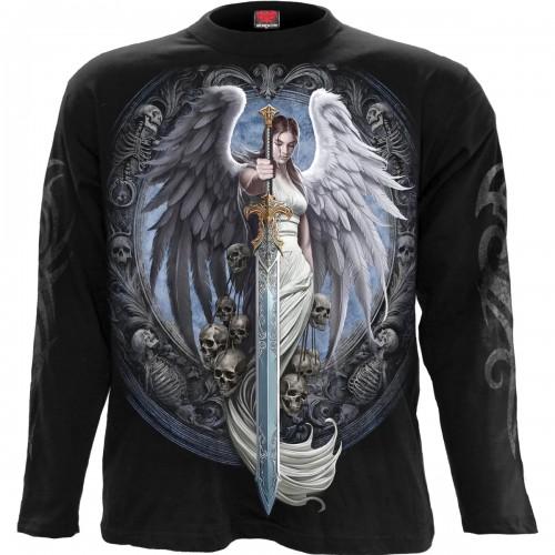 Spiral Direct Mens Angel Sword Cotton Long-Sleeved T-Shirt