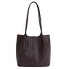 Woven pattern large capacity shoulder tote bag women's new fashion soft leather retro commuter armpit bag