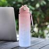 Gradient Large Capacity Water Cup with Straw - High Value Plastic Cup for Space, perfect for Quenching Your Thirst!
