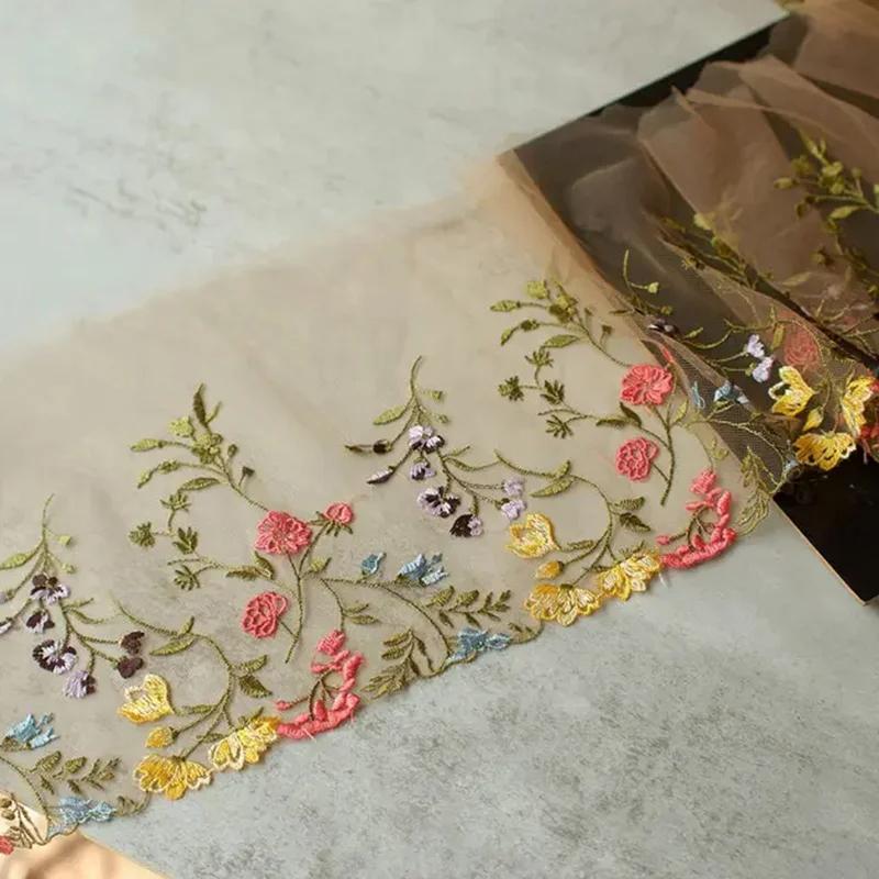 1/3 de yard de fil de polyester pressé pour fond de dentelle, idéal pour la broderie florale à faire soi-même, accessoires en dentelle, rideaux, coussins de canapé et décoration.