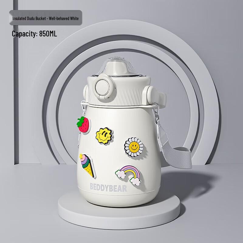 BEDDYBEAR Insulated Kids Straw Water Bottle