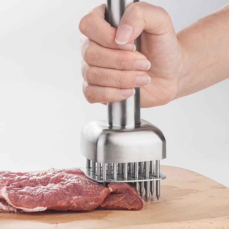 24 Pins Stainless Steel Machine Needle Portable Meat Hammer Professional Meat Grinder Kitchen Cooking Accessories