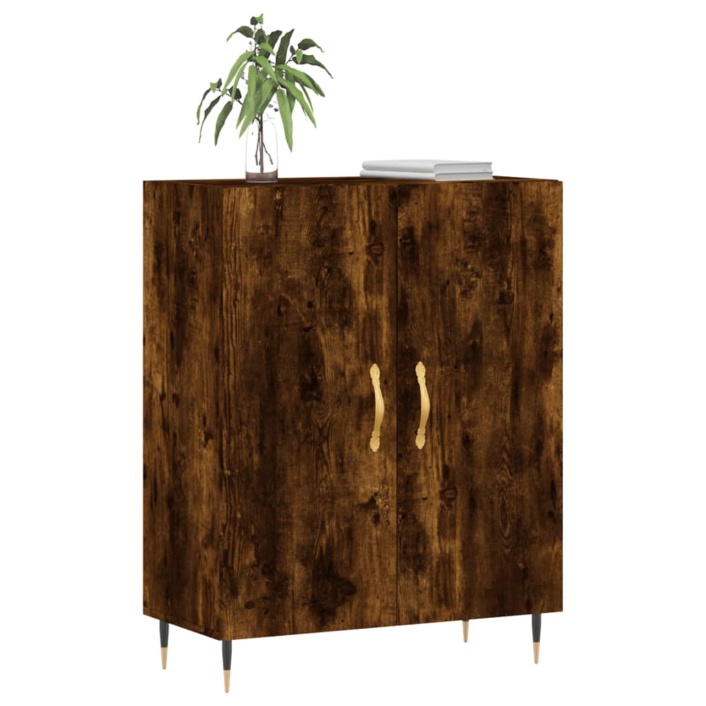 Sideboard Smoked Oak 69.5 X 34 X 90 Cm Engineered Wood