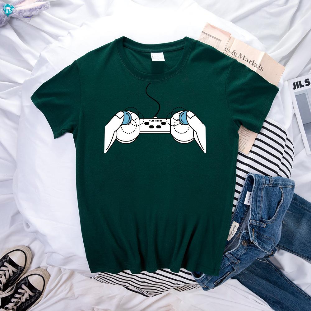 Neuartige kreative Spielkonsole 3D-gedrucktes Muster Damen-Shirt Kurzarm T-Shirt