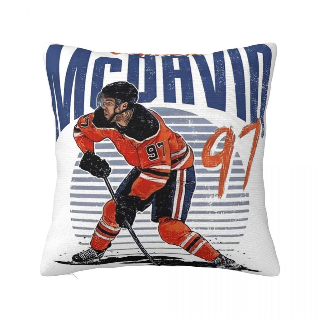 Connor McDavid  For Edmonton Oilers Fans Square Pillowcase Pillow Cover Cushion Comfort Throw Pillow for Home Bedroom
