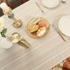 Pastoral Style Lace Beige Tablecloth Cotton And Linen Table Cloth Hollow-Out Household Non-Slip Tablecloths Decor Home