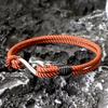 S Shape Fish Hook Double Layer Bracelet Men Women Handmade Milanese Rope Stainless Steel Hand Rope Beach Jewelry Accessories