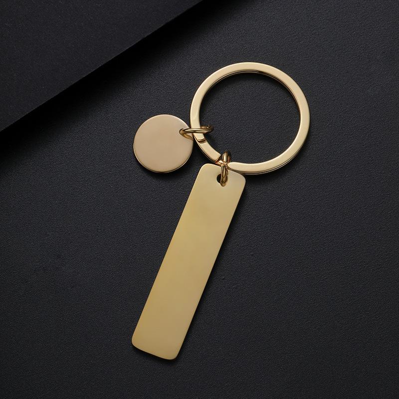 Colorful Stainless Steel Round Keychain: Blank, Laser-Printed Gift
