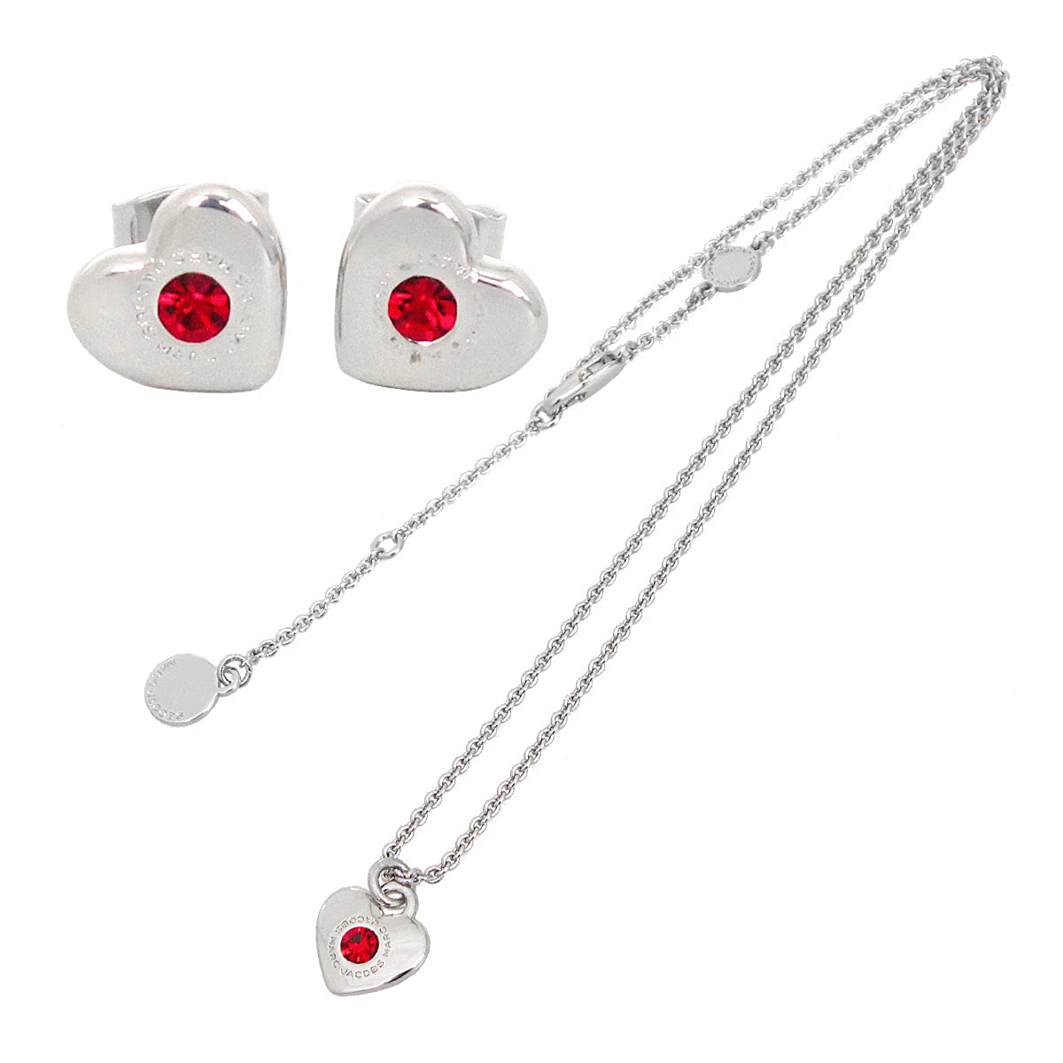 

Marc Jacobs J341MT1PF21 Silver and Siamese Heart and Star Necklace and Earrings Set for Women (2-Piece Set) [Outlet] [Brand] [Used]
