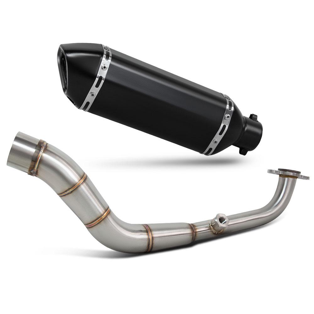 370mm Small Hexagon Exhaust Pipe for Yamaha NVX155 with Integrated Backpressure