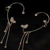 Ear Cuff Tassel Zircon Luxury Ear Bone Clip Girls Earring Korean Style Ear Clip Butterfly Ear Hook