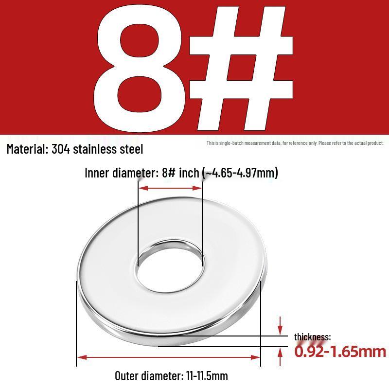 304/316 Stainless Steel Flat & Round Washers Collection