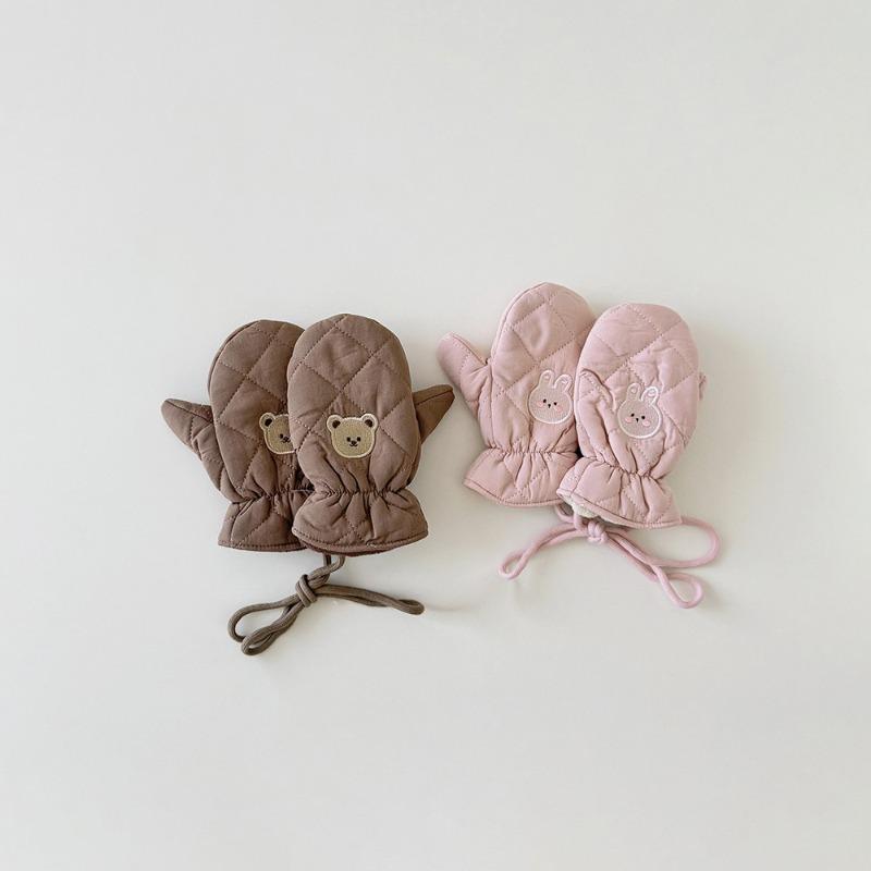 1 Pair Kid Cute Cartoon Animal Ski Gloves Winter New Warm Fleece Lined Waterproof Mittens with Neck Strap Lanyard for Boys Girls