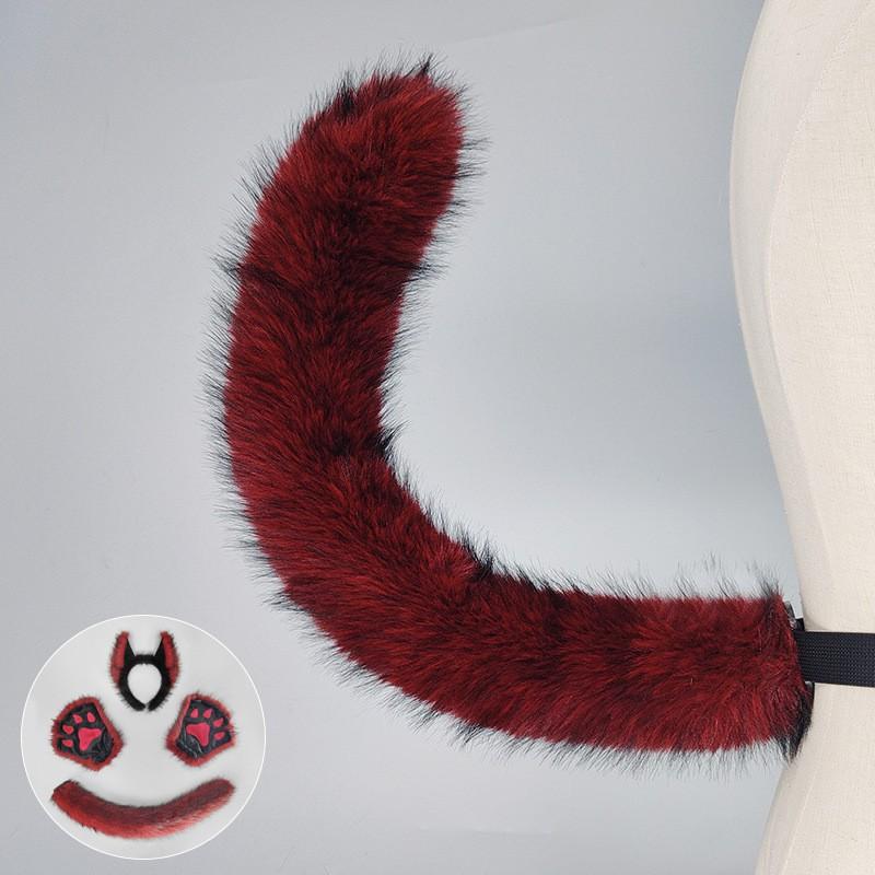 Furry Wolf Ear Headband Cosplay Accessory Halloween Party Gothic Punk Costume Womens Animal-Themed Hairband