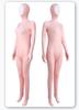 Zentai-Anzug mit fluoreszierendem Schnurrbart & Augenbrauen - einfarbiger Performance-Body