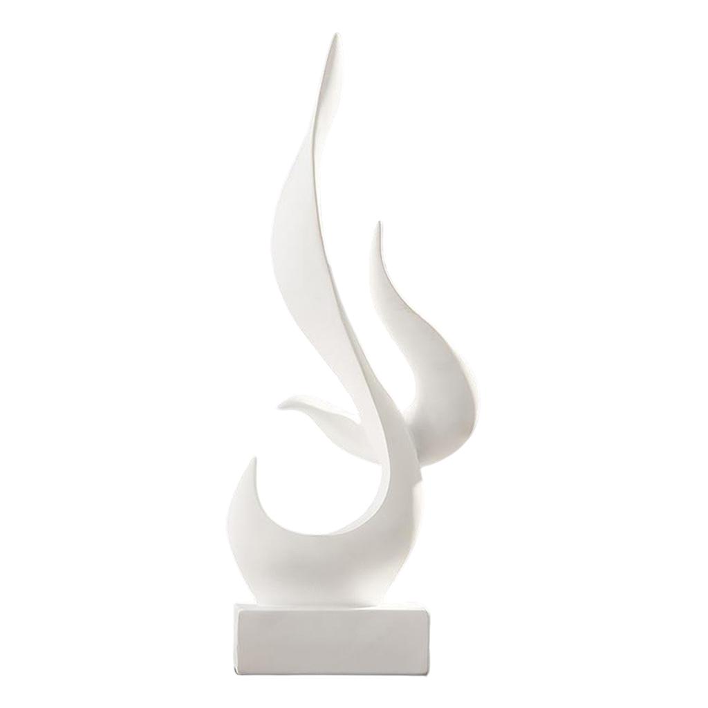 Modern Abstract Statues Sculpture Living Room Flame Shape Figurines Desk Decorations, Bookshelf