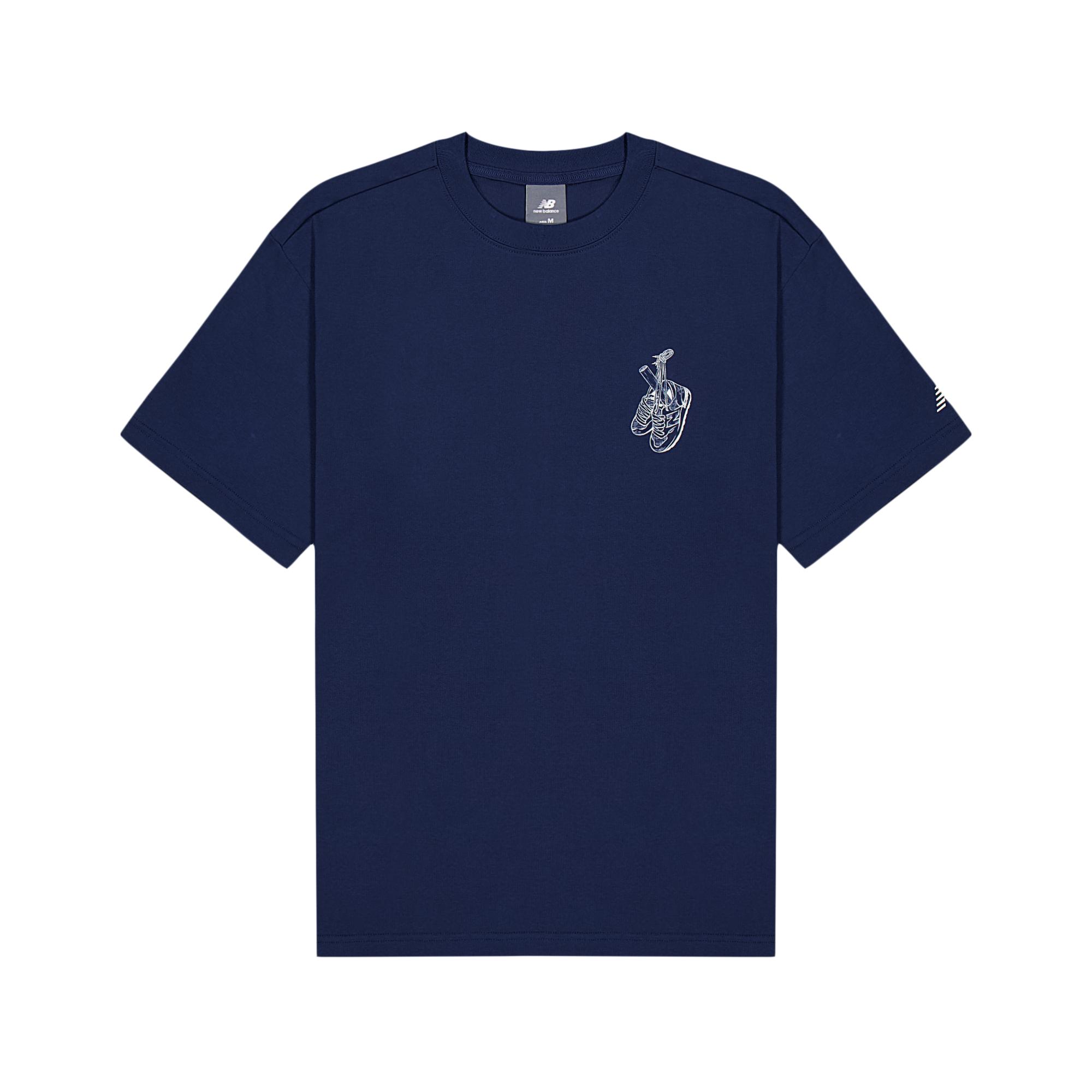New Balance Short Sleeved T Shirts Men s Marine Blue MT61891I-NNY XL