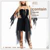 Halloween Adult Costume Vampire Angel Dress Demon Witch Dark Goth Sexy Hottie Stage Dress
