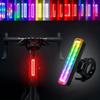Bicycle Tail Light Skateboard 14 Modes 7 Colors, Rechargeable Cycling Accessory, Bicycle Rear Tail Light, Rainbow Color