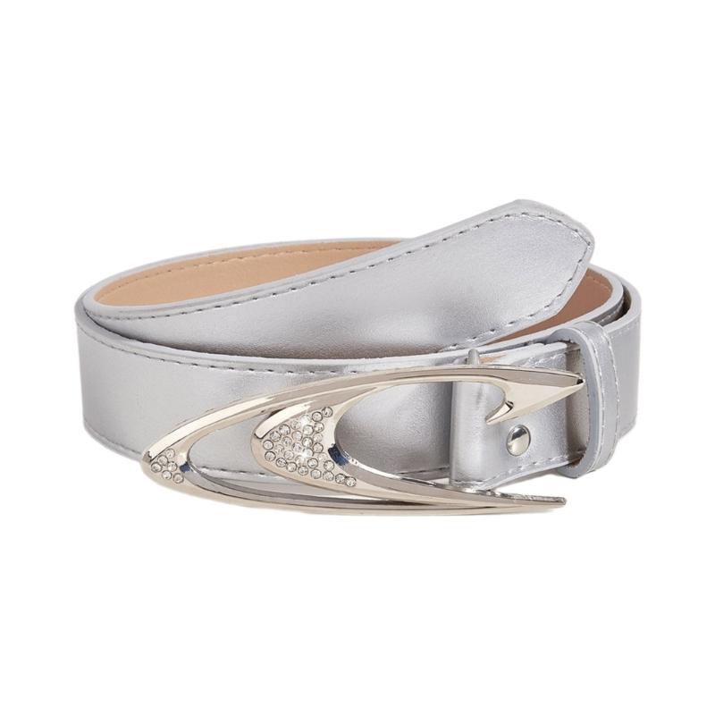 Punk PU Taillengürtel für Jeans Rock and Roll Hip Hop Nietengürtel Taillenband Glitzernde Schnalle mit Inkrustierten Strasssteinen