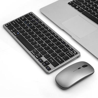 Leises Dual-Mode-Set aus kabelloser Bluetooth-Tastatur und -Maus für Laptops – wiederaufladbar, bürofreundlich für Frauen