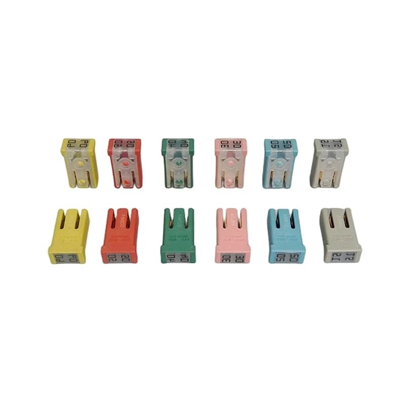 695 Series Fuse Car Fuse 15A 20A 25A 30A 40A 50A 60A Rectangle Small Type Auto Cartridge Fuse Slotted Plug Car Fuse (Color : 20A, Size : Quantity