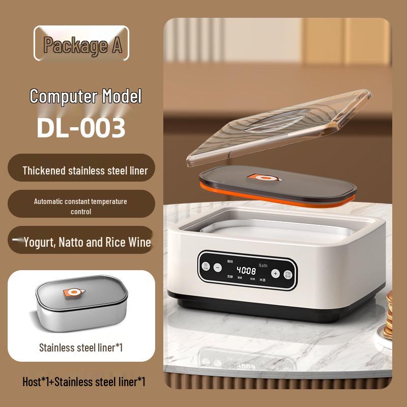 1.2L Household Yogurt & Natto Maker, 110V Fermenter with Constant Temperature and Pet Heating Water Dispenser