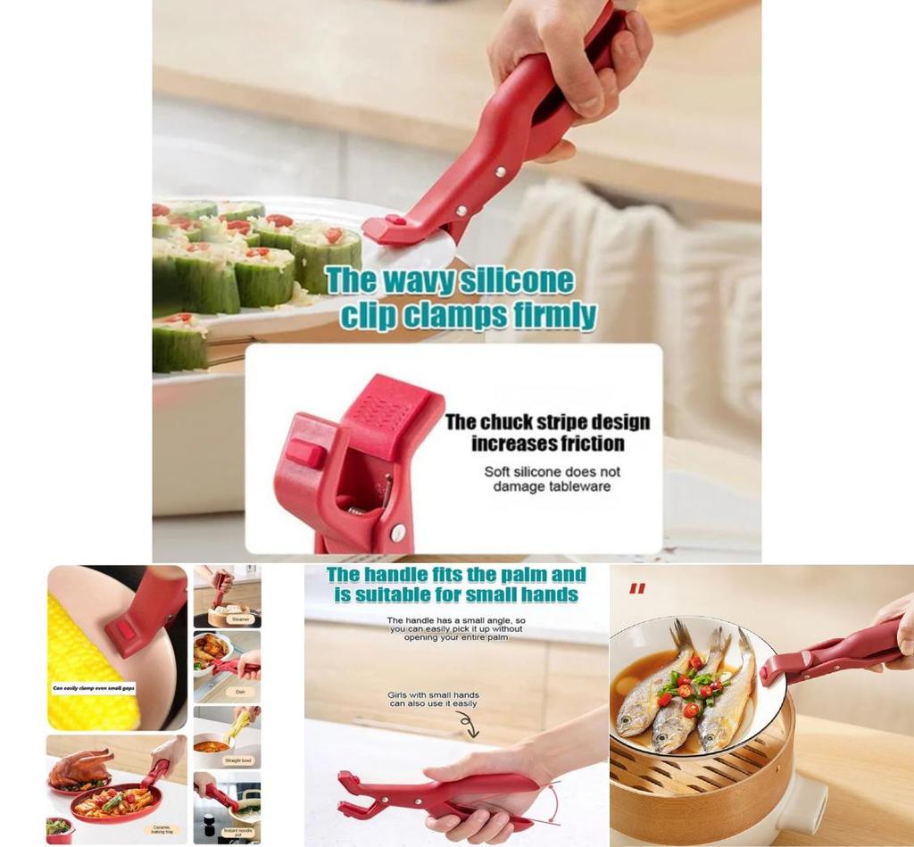 Multi-functional Silicone Bowl Gripper Plate Holder Hot Resistant Kitchen Utensil