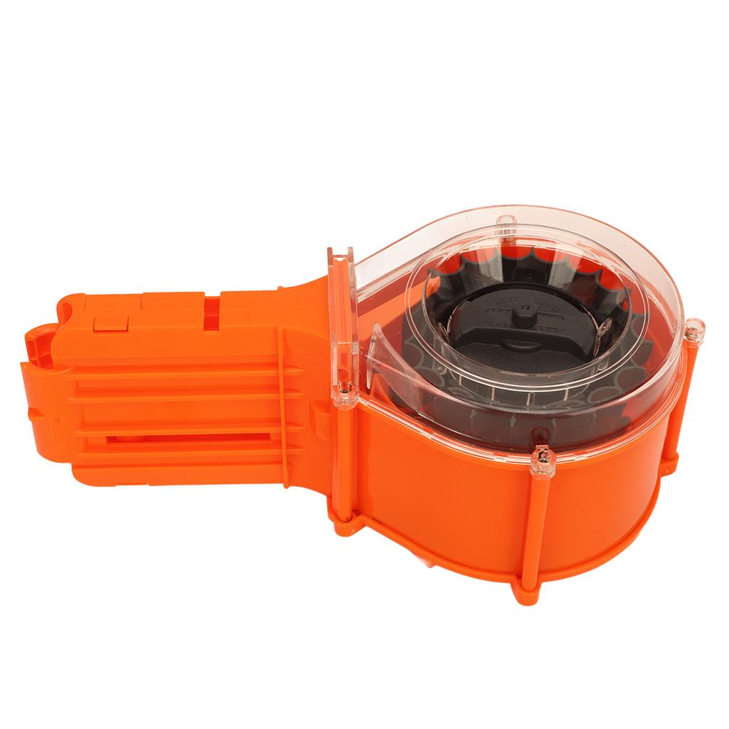 Toy Dart Clip Magazine 25 EVA Foam Soft Darts Plastic Round Drum Magazine for Shooting Game Orange
