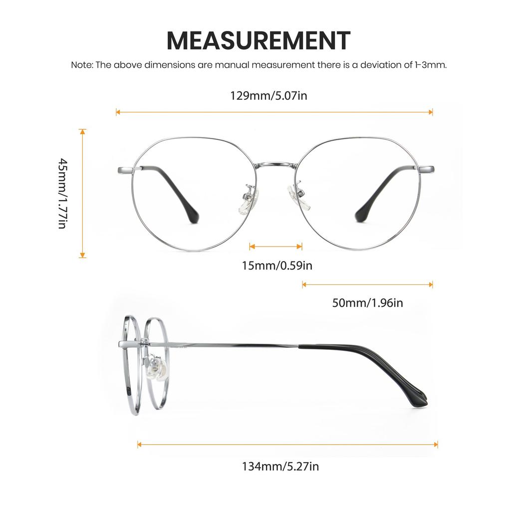 Cyxus Blue Light Blocking Glasses for Kids, Anti-Reflective, UV Protection, Lightweight Design, Cute for Boys and Girls, 6023 (Silver)