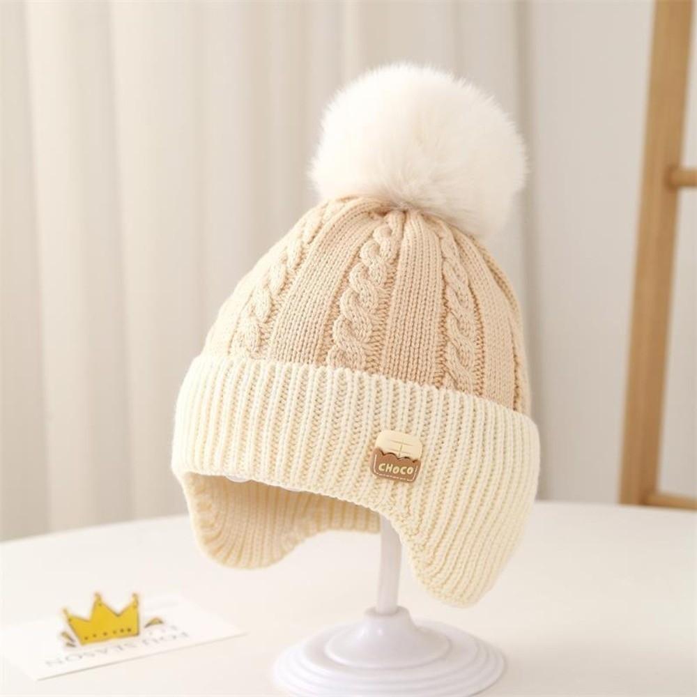 Warm Pullover Cap Pompom Beanie Hat New Knitted Cap 0-3Y