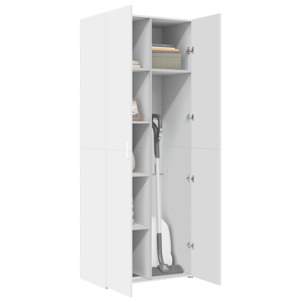 Vidaxl Tall Cabinet, White, 70X42.5X185 Cm, Wood-Based Material
