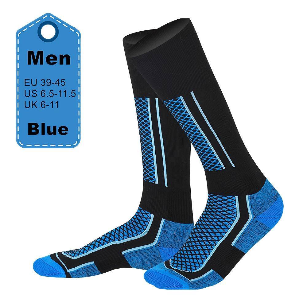 1 Pair Thick Insulated Breathable Moisture Ski Socks for Skiing Machine Washable Cold Weather Athletic Socks