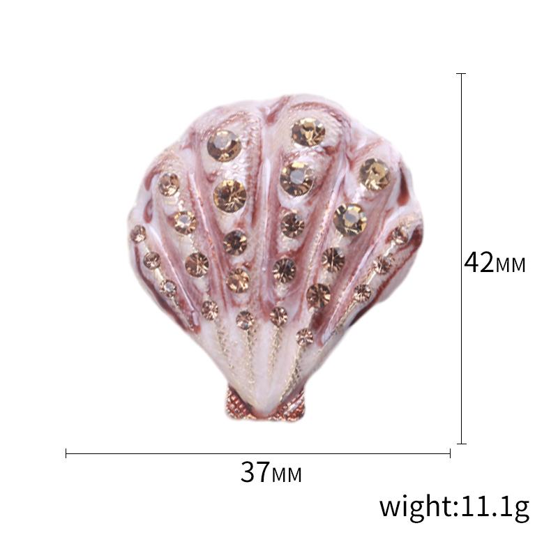 Enamel Starfish Brooches for Women Unisex Pearl Shell Sea Plant Pins Banquet Party Backpack Gifts Jewelry Accessories