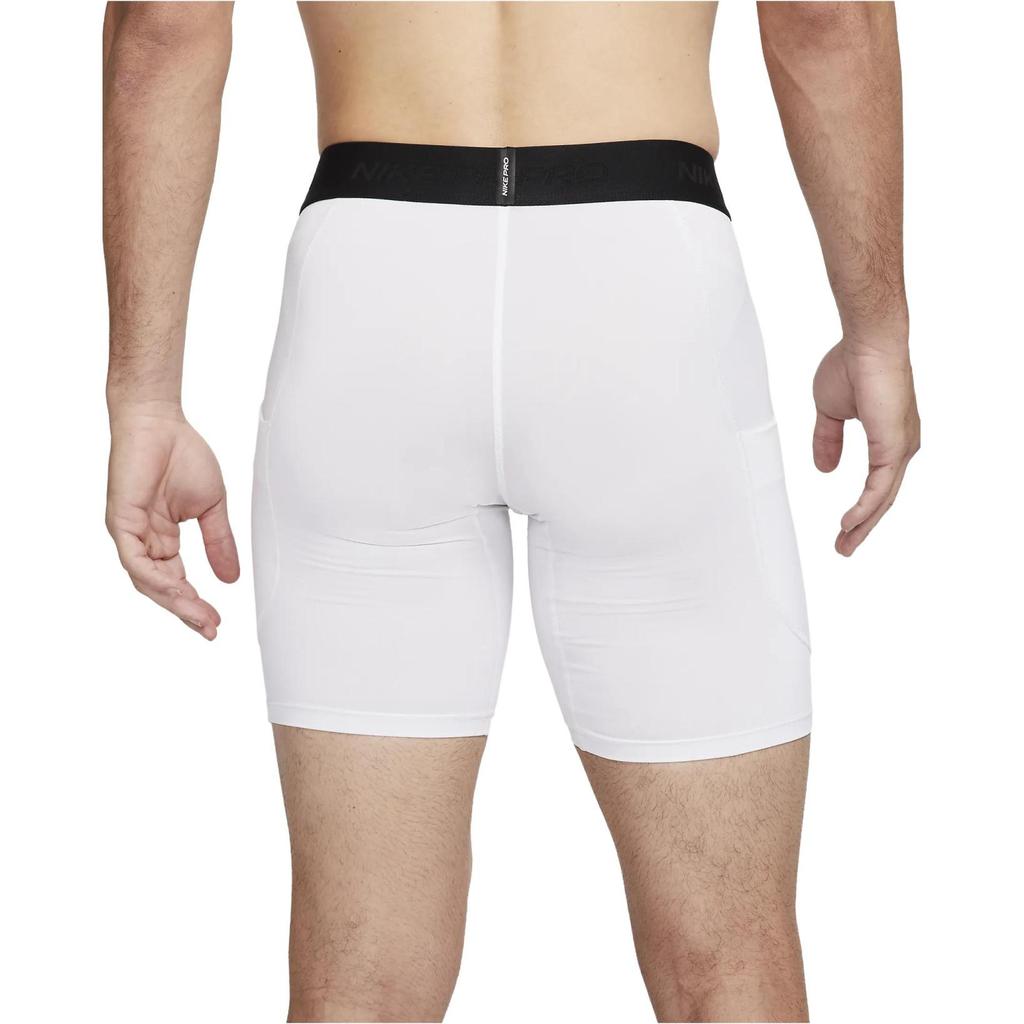 Nike Pro Logo Print Comfortable Elastic Slim Fit Sports Shorts Men shorts White FB7963-100