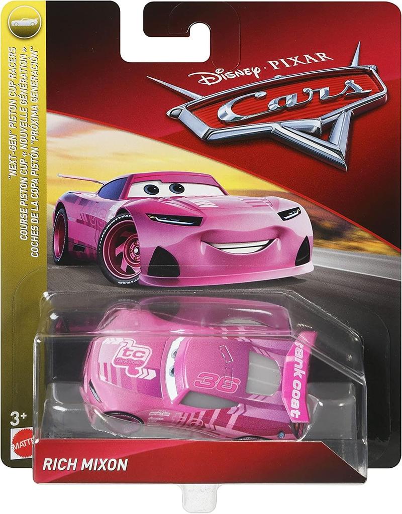 CARS 2018 Mattel 1:55 Diecast Minicar 1 Pack Rich Mixon ("Next Generation" Piston Cup Racers)  MATTEL CARS 1PACK RICH MIXON ("NEXT-GEN" Piston Cup