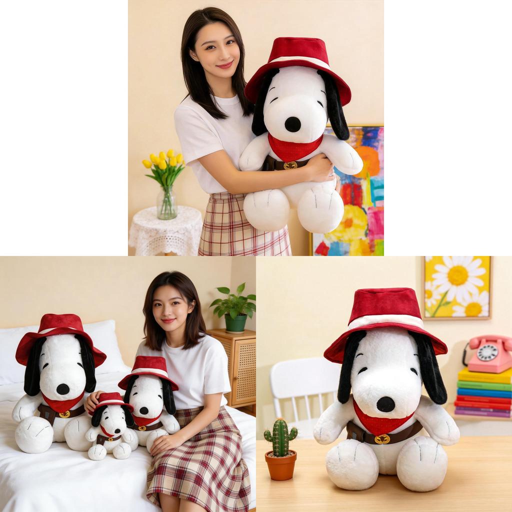Peanuts Snoopy Plüschtier Cartoon Schlafkissen Für Mädchen Geschenk Bettdekoration