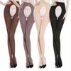 Step On Foot Women Leggings High Waist Plus Size Leggings Sexy Open Crotch Pantyhose  Women