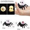 12pcs Halloween Creepy Eyeball Spider Tea Lights Battery Operated LED Horror Spider Light for Party Kitchen Bedroom Table Window