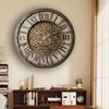 Retro Industrial Wall Clock Gears Wall Watch Minimalist Aesthetic Large Mechanic Clock Silent Luxury Elegant Living Room Watches